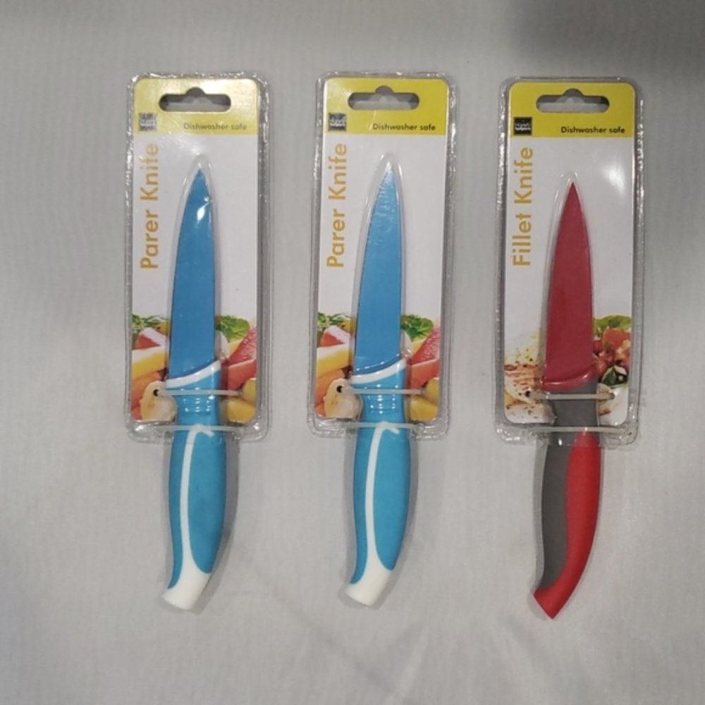 2 pcs Parer  Knives  & 1 pc  Fillet Knife